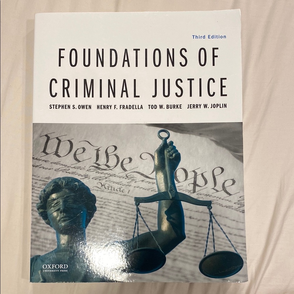 Foundations of Criminal Justice Book